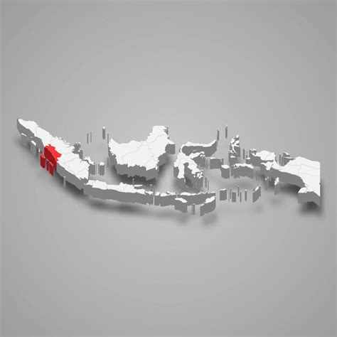 Premium Vector West Sumatra Province Location Indonesia 3d Isometric Map