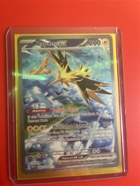 Zapdos Ex Pokemon Special Illustration Rare Fullart Nm