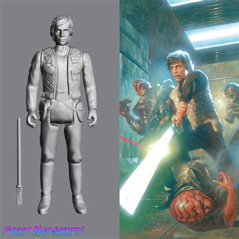 STL file VINTAGE STAR WARS KENNER-STYLE LUKE SKYWALKER (SHADOWS OF THE EMPIRE) ACTION FIGURE ⭐ ...