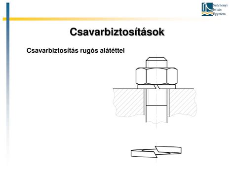 PPT Jelképes ábrázolások Csavarkötések rögzítő elemek PowerPoint