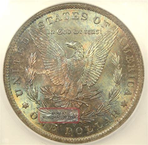 O Morgan Silver Dollar Icg Ms Rainbow Coin