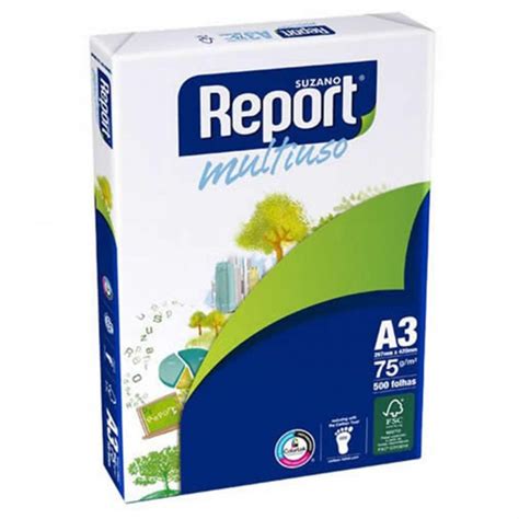 Papel Sulfite Report A Branco Pacote Folhas