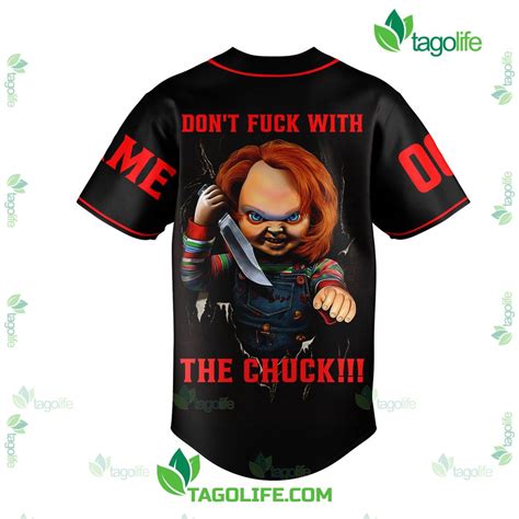 Parental Advisory Chucky Chuck DGAF Don T Fuck With The Chuck Personalized Baseball Jersey