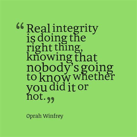 Oprah Winfrey Quote On Real Integrity
