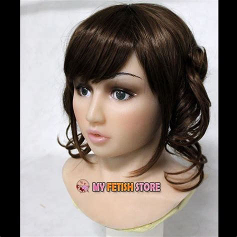 Sf 10 Soft Silicone Realist Human Face Crossdress Full Head Female