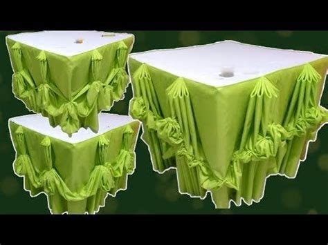 Table Skirting ACCORDING PLEATS w/ Simple Design at HOME|Table skirting design ideas tutorial ...