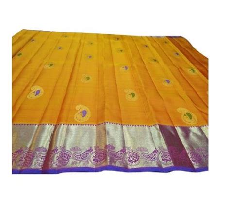 Party Wear Mustard Uppada Silk Saree 6 3 M With Blouse Piece At Rs