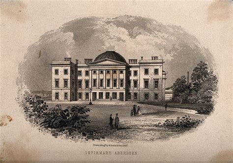 Facade Royal Infirmary, Aberdeen. Engraving | Free Photo Illustration - rawpixel