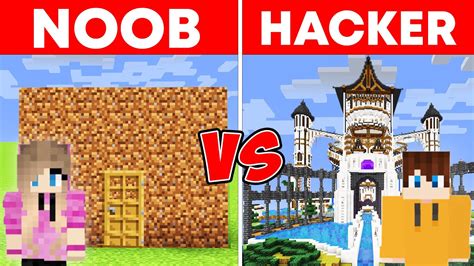 Noob Vs Hacker I Cheated In A Build Challenge Minecraft Youtube