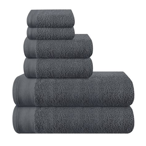 BELIZZI HOME Ultra Soft 6 Pack Cotton Towel Sets, Contains 2 Bath ...