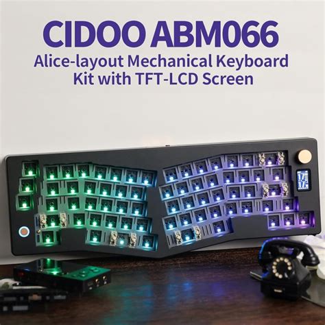 Abm Alice Via Tri Mode Tft Lcd Mechanical Keyboard Kit Layout