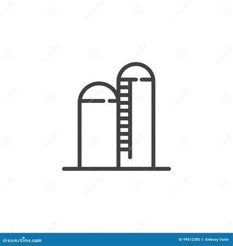 Silo Line Icon Stock Vector Illustration Of Fresh Container 99812385