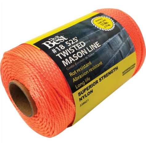 Do It Best 525 Ft Fluorescent Orange Twisted Nylon Mason Line 338621