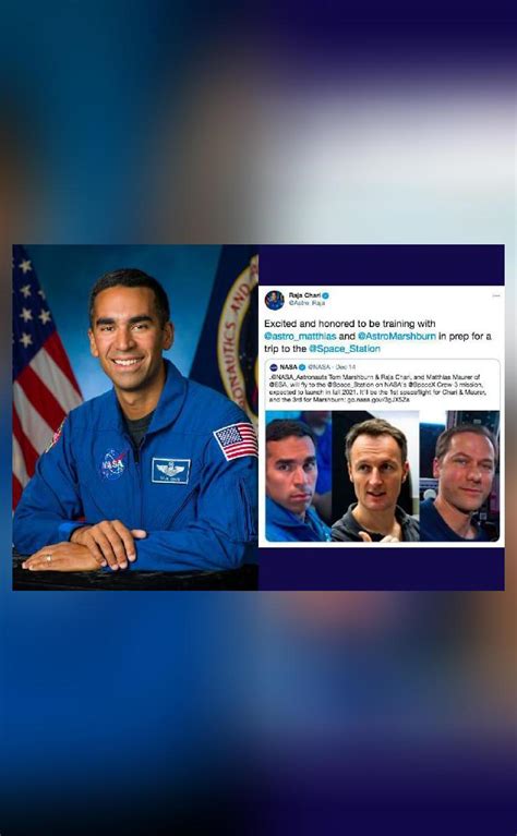 Indian American Raja Chari Selected By Nasa To Fly To Iss On Spacex Mission Startup News