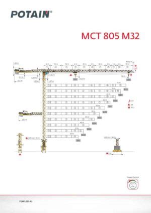 Potain MCT 805 M32 Load Chart Specification Cranepedia