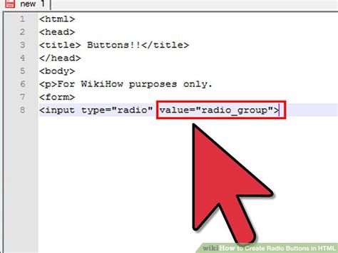 How To Create Radio Buttons In Html Steps With Pictures