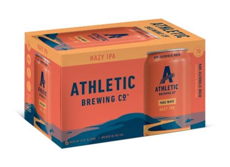 Athletic Brewing Co. Free Wave Non-Alcoholic Hazy IPA, 6 cans / 12 fl ...