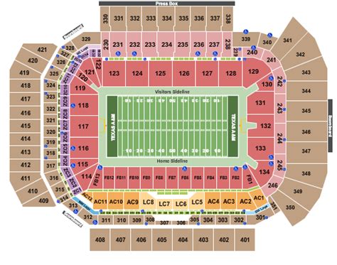 Kyle Field Seating Chart + Rows, Seats and Club Seats