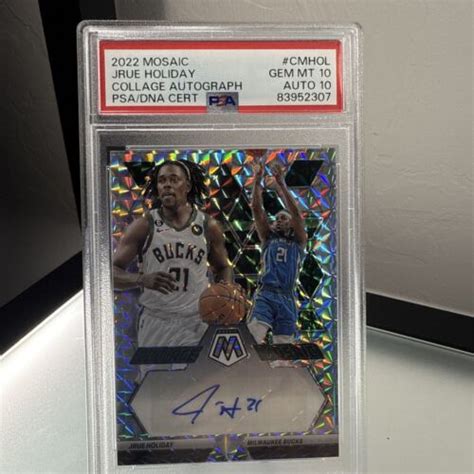 Jrue Holiday Psa Panini Mosaic Collage Prizm Autograph Auto