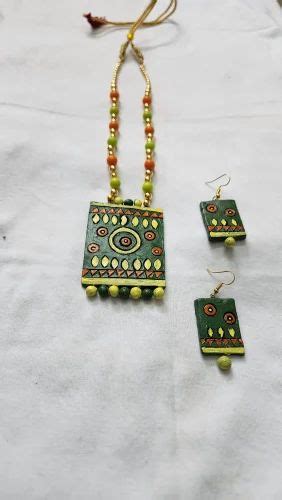 Multicolor Terracotta Clay Necklace Set At Rs Set Terracotta