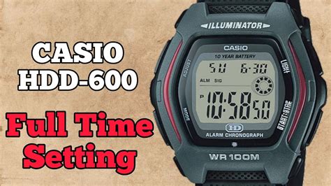 How To Setting Time Casio HDD 600 Digital Watch YouTube