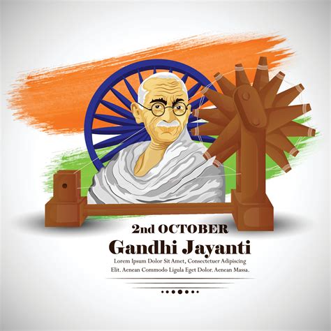 Nd October Gandhi Jayanti For Creative Design Vector Art At