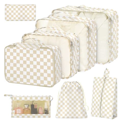 8 Set Packing Cubes for Suitcases,Packing Cube with Shoe, Cosmetics