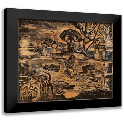 Gauguin Paul 22x20 Black Modern Framed Museum Art Print Titled Day