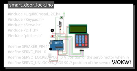 Smart Door Lock Copy Wokwi ESP32 STM32 Arduino Simulator