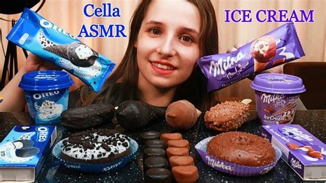 Asmr Ice Cream Oreo Ice Cream Milka Donut Oreo Donut Milka Eating