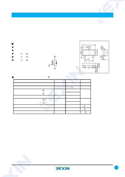 AO3400 datasheet(1/4 Pages) KEXIN | N-Channel enhancement mode field ...