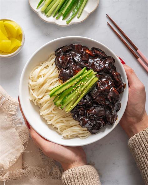 Jajangmyeon Korean Black Bean Noodles Takes Two Eggs