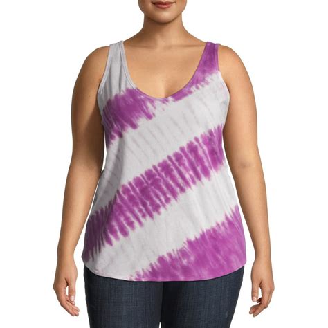 Terra And Sky Terra And Sky Womens Plus Size Double V Neck Tank Top