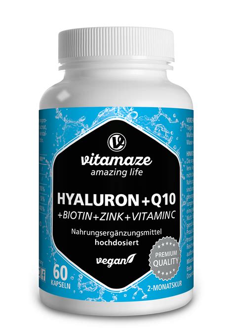 Vitamaze Hyalurons Ure Mg Hochdosiert Coenzym Q Vegan Deine