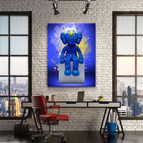 Kaws Blue Canvas Wall Art Print | Canvas4wall – Canvas4walls