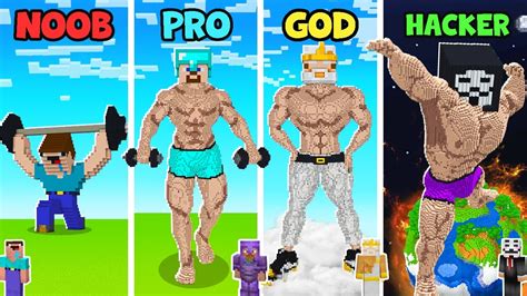 Minecraft Tnt Bodybuilder House Build Challenge Noob Vs Pro Vs Hacker