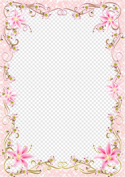 Linha floral frame romântico rosa linha rosa quadro clipart floral