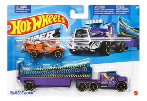 Caminh O Hot Wheels Super Rigs Rumble Road Mattel Frete Gr Tis