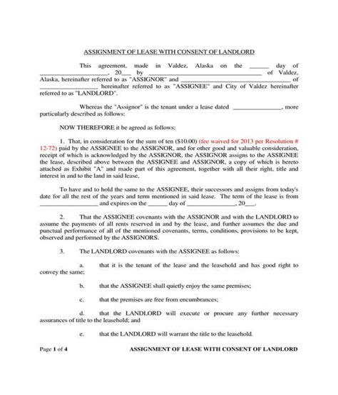 Free 7 Assignment Of Lease Forms In Pdf Ms Word