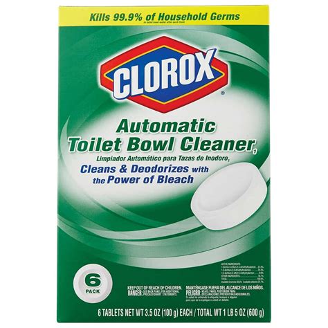 Clorox Automatic Bowl Cleaner Tablets With Bleach 6 Ct