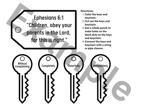 Keys to Obedience Craft - Etsy