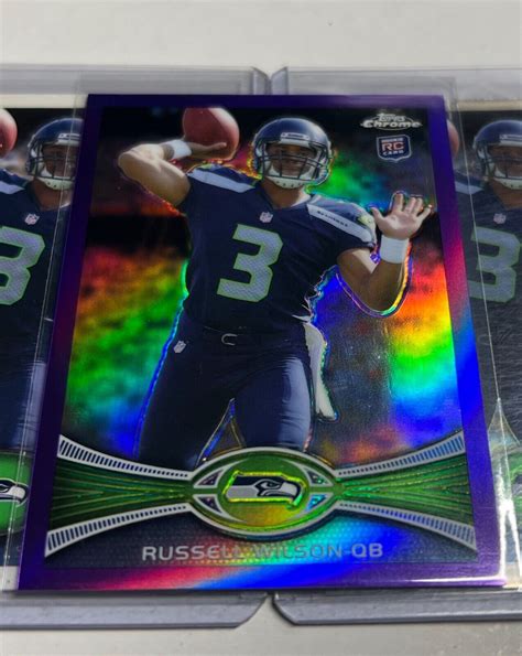 2012 Topps Chrome Collection Purple Refractor 40 Russell Wilson 130