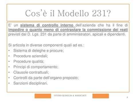 PPT Cos é il Modello di Organizzazione e Gestione o Modello 231