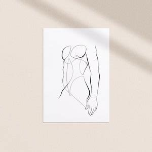 Male Body Line Art Abstract Man Wall Art One Line Drawing Abstract