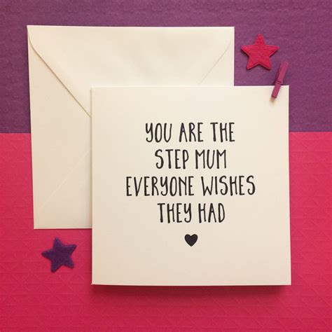 Step Mum Mothers Day Card Step Mum Card Handmade Mothers Day Card