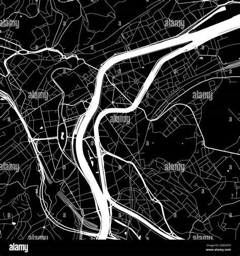 Background Liege Map Belgium Black And White City Poster With Roads