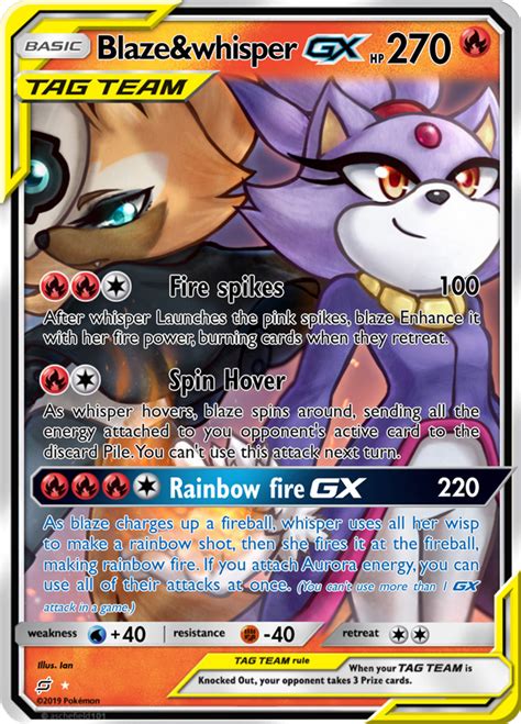 Blaze And Whisper Tag Team Gx Card By Skymemes On Deviantart