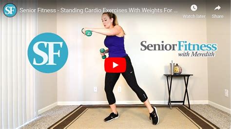 Standing Cardio Exercises For Seniors Using Dumbbells - Senior Fitness ...