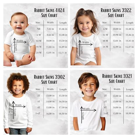 Toddler and Youth Size Chart Mockup Bundle, Kids Size Chart Mockups ...