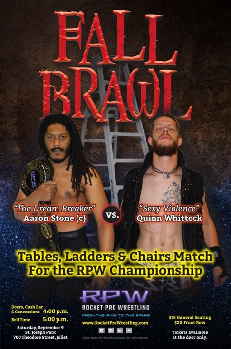 Sep Rocket Pro Wrestling Presents Fall Brawl Joliet Il Patch